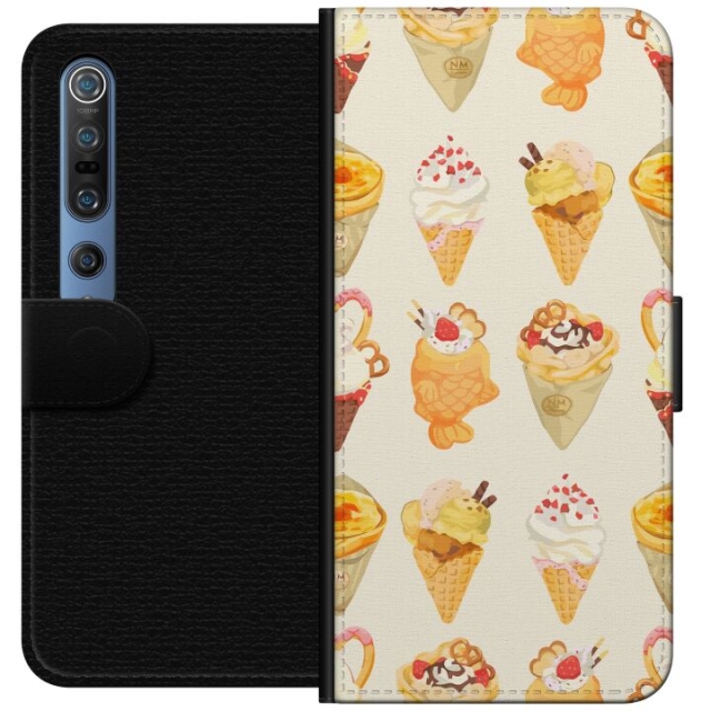 Lompakkokotelo Xiaomi Mi 10 Pro 5G-laitteelle, jossa on Lasinen kuvio