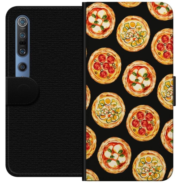 Lompakkokotelo Xiaomi Mi 10 Pro 5G-laitteelle, jossa on Pizza kuvio