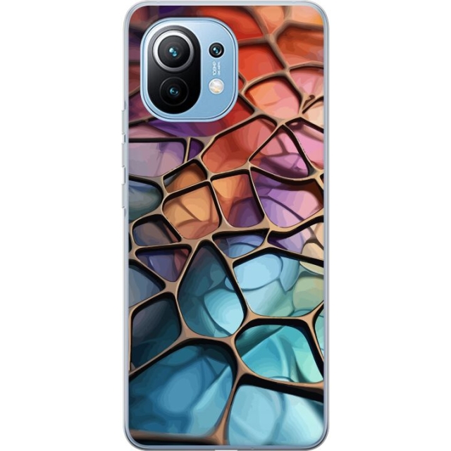 Kännykkäkuori Xiaomi Mi 11-laitteelle, jossa on Metallikuviointi kuvio