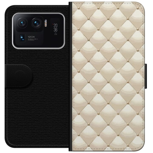 Lompakkokotelo Xiaomi Mi 11 Ultra-laitteelle, jossa on Kultakiilto kuvio