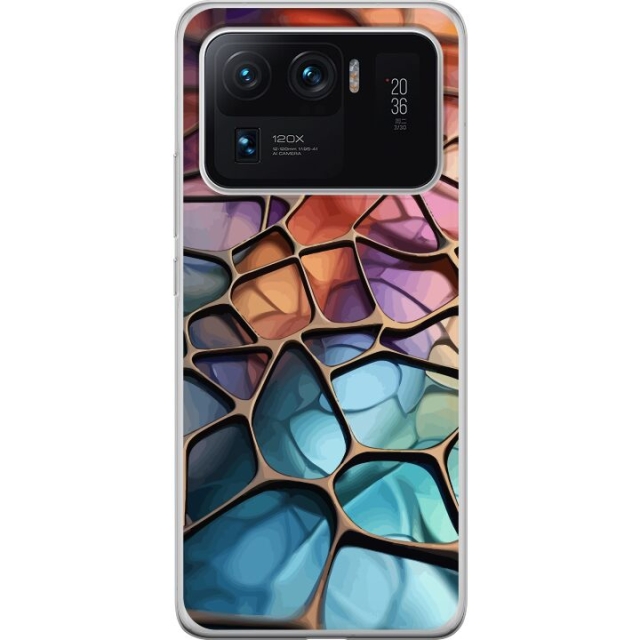 Kännykkäkuori Xiaomi Mi 11 Ultra-laitteelle, jossa on Metallikuviointi kuvio