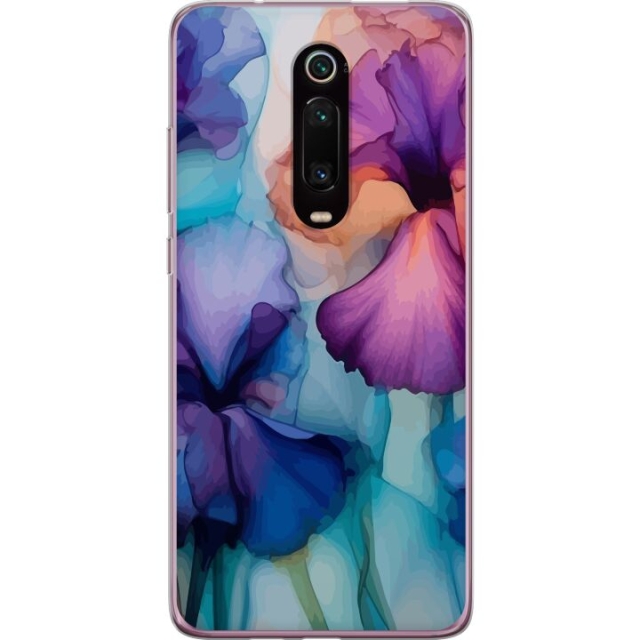 Kännykkäkuori Xiaomi Mi 9T Pro -laitteelle, jossa on Maagiset kukat kuvio
