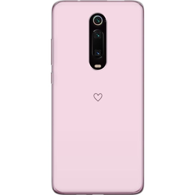 Kännykkäkuori Xiaomi Mi 9T Pro -laitteelle, jossa on Sydän kuvio