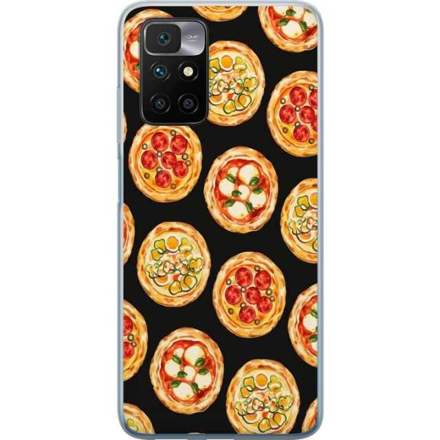Kännykkäkuori Xiaomi Redmi 10-laitteelle, jossa on Pizza kuvio