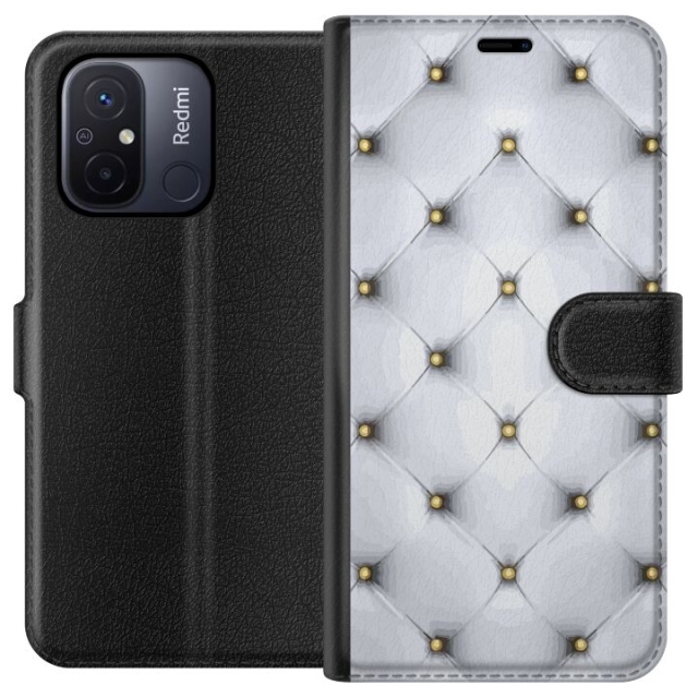 Lompakkokotelo Xiaomi Redmi 12C-laitteelle, jossa on Ylellistä kuvio