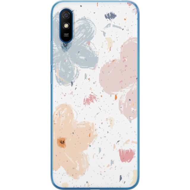 Kännykkäkuori Xiaomi Redmi 9A-laitteelle, jossa on Kukat kuvio
