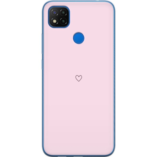 Kännykkäkuori Xiaomi Redmi 9C NFC-laitteelle, jossa on Sydän kuvio