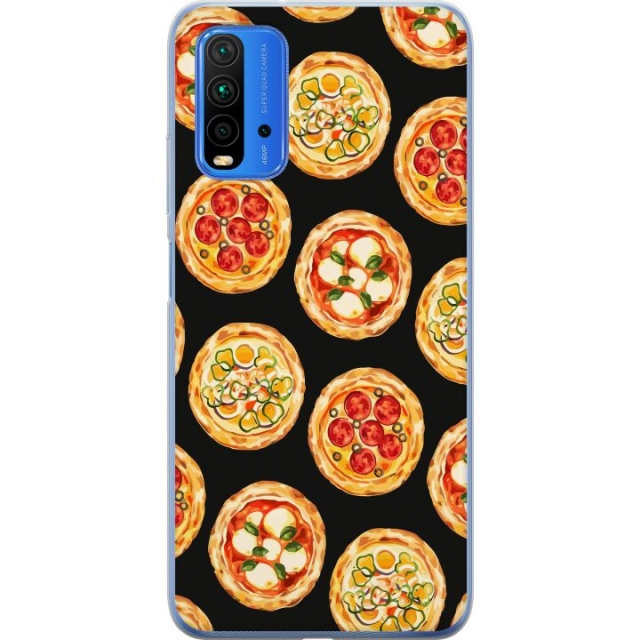 Kännykkäkuori Xiaomi Redmi 9T-laitteelle, jossa on Pizza kuvio