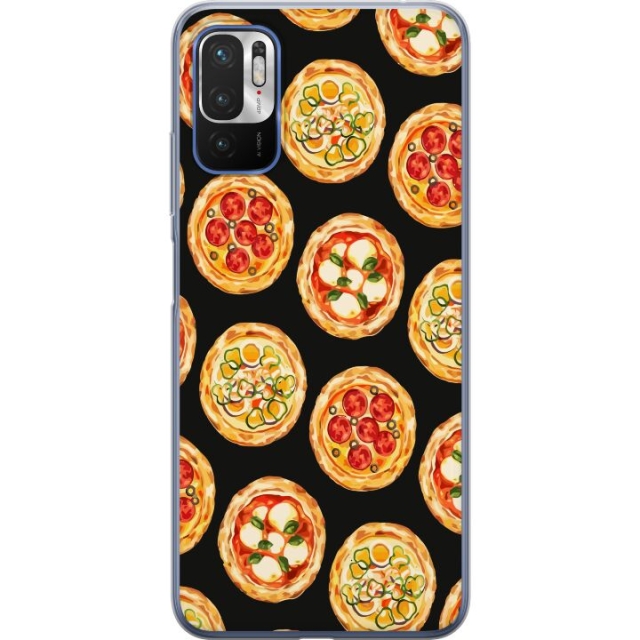 Kännykkäkuori Xiaomi Redmi Note 10 5G-laitteelle, jossa on Pizza kuvio