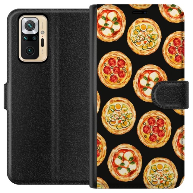 Lompakkokotelo Xiaomi Redmi Note 10 Pro-laitteelle, jossa on Pizza kuvio