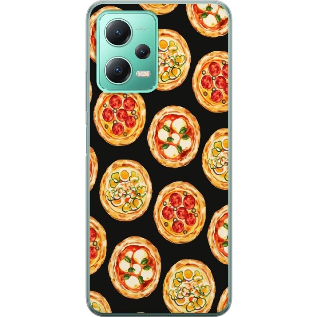 Kännykkäkuori Xiaomi Redmi Note 12-laitteelle, jossa on Pizza kuvio