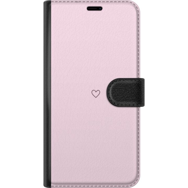 Lompakkokotelo Xiaomi Redmi Note 13-laitteelle, jossa on Sydän kuvio