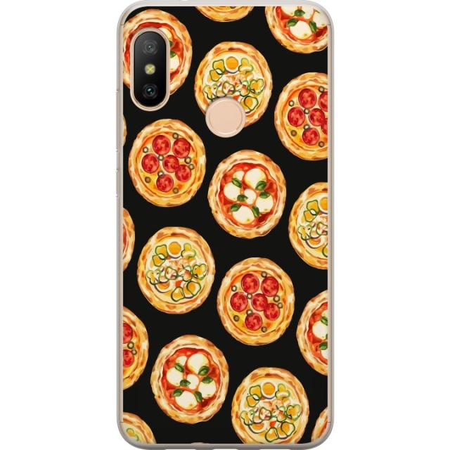 Kännykkäkuori Xiaomi Redmi 6 Pro-laitteelle, jossa on Pizza kuvio