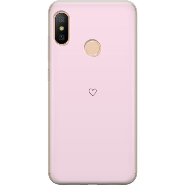 Kännykkäkuori Xiaomi Redmi 6 Pro-laitteelle, jossa on Sydän kuvio