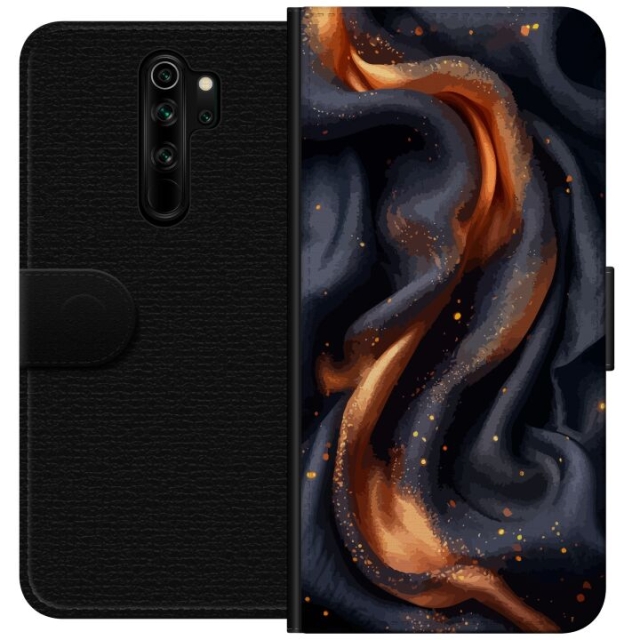 Lompakkokotelo Xiaomi Redmi Note 8 Pro -laitteelle, jossa on Tulinen silkki kuvio