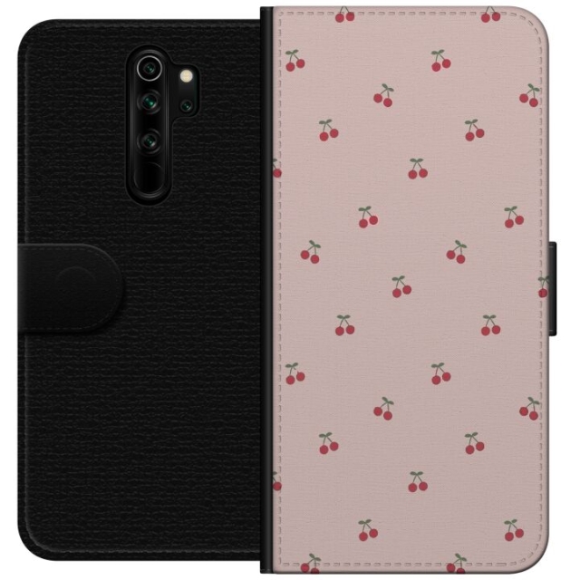 Lompakkokotelo Xiaomi Redmi Note 8 Pro -laitteelle, jossa on Kirsikka kuvio