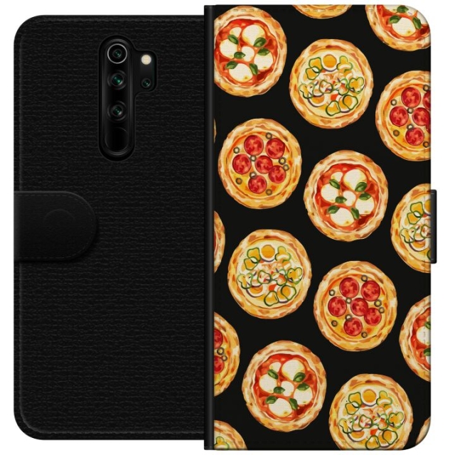 Lompakkokotelo Xiaomi Redmi Note 8 Pro -laitteelle, jossa on Pizza kuvio