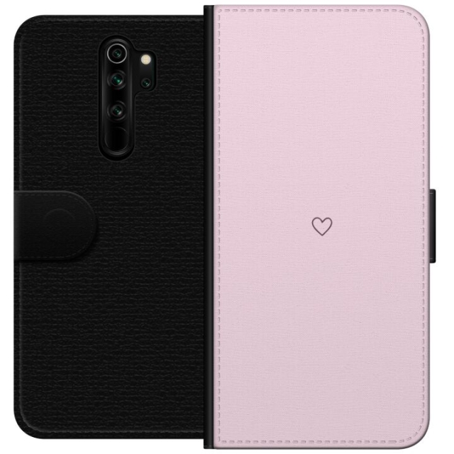 Lompakkokotelo Xiaomi Redmi Note 8 Pro -laitteelle, jossa on Sydän kuvio