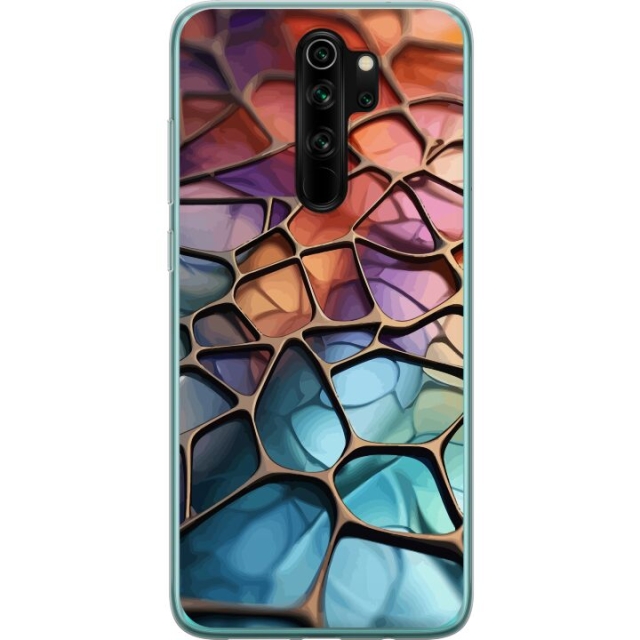 Kännykkäkuori Xiaomi Redmi Note 8 Pro -laitteelle, jossa on Metallikuviointi kuvio