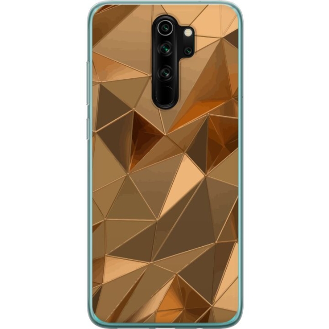 Kännykkäkuori Xiaomi Redmi Note 8 Pro -laitteelle, jossa on 3D Kulta kuvio