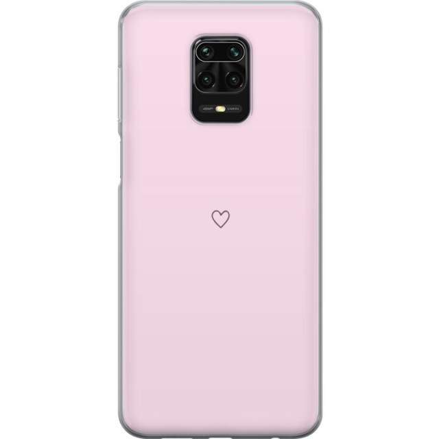 Kännykkäkuori Xiaomi Redmi Note 9S-laitteelle, jossa on Sydän kuvio