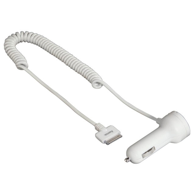 Hama Autolaturi 12V iPhone3/4 30pin 1,0A Valk MFI
