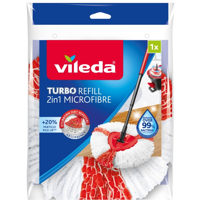 Vileda Turbo Refill 2 in 1 mikrokuituinen pyyhe