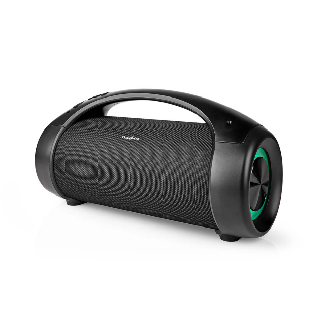 Nedis Bluetooth® Party Boombox | 6 tuntia | 2.0 | 150 W | Median toisto: AUX / USB | IPX5 | Linkitettävä | Kantokahva | Juhlavalot | Musta