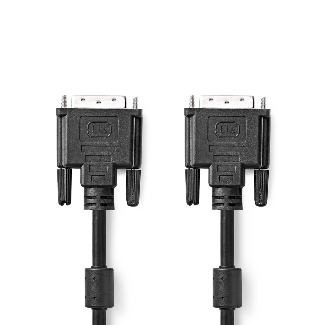 Nedis DVI-kaapeli | DVI-D 24+1-Pin Uros | DVI-D 24+1-Pin Uros | 2560x1600 | Niklattu | 10.0 m | Suora | PVC | Musta | Kirjekuori