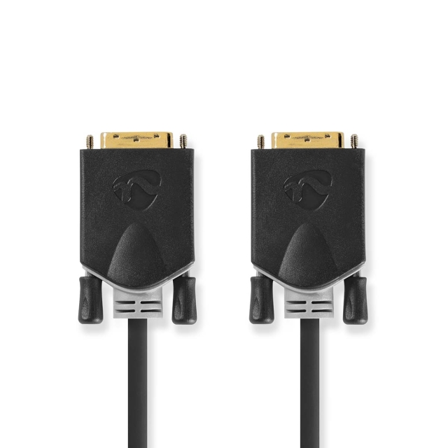 Nedis DVI-kaapeli | DVI-D 24+1-Pin Uros | DVI-D 24+1-Pin Uros | 2560x1600 | Kullattu | 3.00 m | Suora | PVC | Antrasiitti | Laatikko