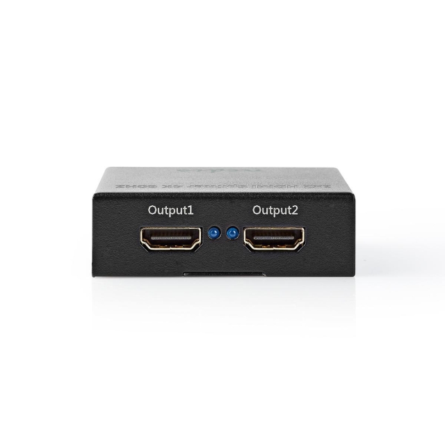 Nedis HDMI ™ Jakaja | 2-Porttinen port(s) | 2x HDMI™ Output | 4K@60Hz | 18 Gbps | Metalli | Antrasiitti
