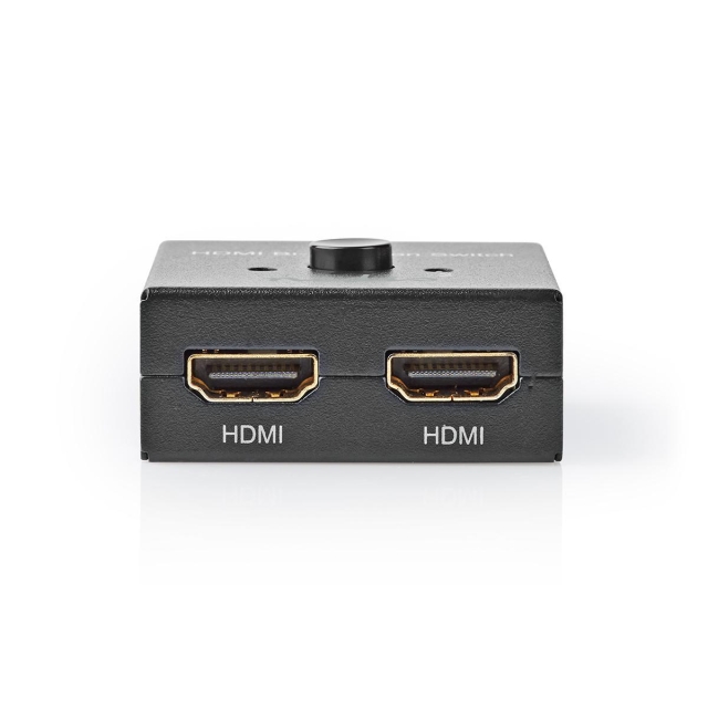 Nedis HDMI ™ Kytkin | 3-Porttinen port(s) | 1x HDMI™ Input / 2x HDMI™ Input | 1x HDMI™ Output / 2x HDMI™ Output | 4K@60Hz | 6 Gbps | Metalli | Antrasiitti