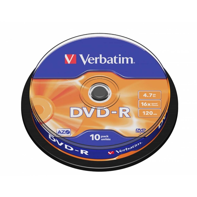 DVD-R 16X 4.7GB 10 Pakata Kara Matt Hopea