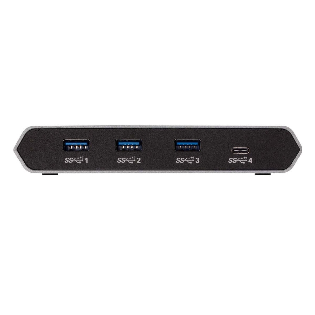 4-Porttinen Keskitin USB, Pöytämalli Alumiini/Musta