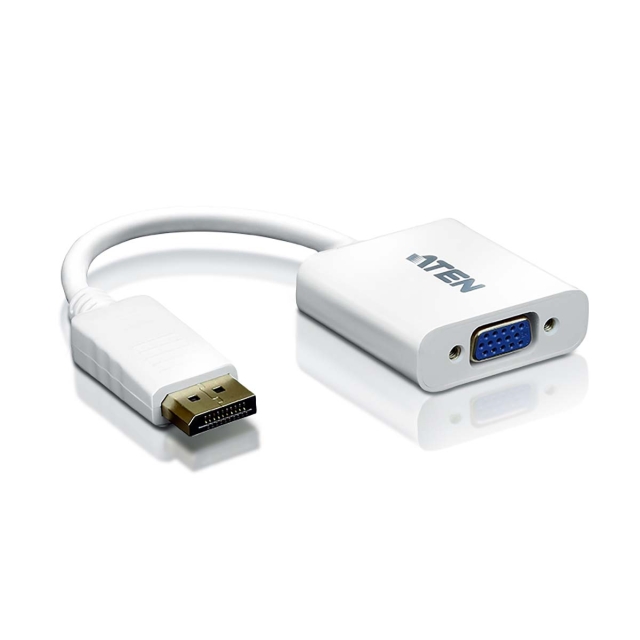 aten DisplayPort Kaapeli DisplayPort Uros - VGA Naaras 0.15 m Valkoinen