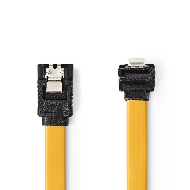 Nedis SATA kaapeli | 6 Gbps | SATA 7-Pin naaras | SATA 7-Pin naaras | Niklattu | 1.00 m | Litteä | PVC | Keltainen | Muovipussi