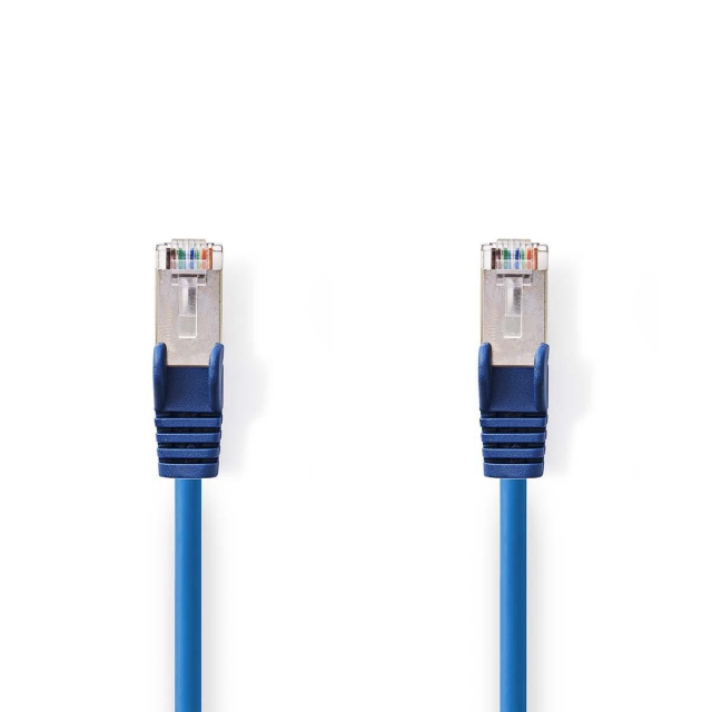 Nedis CAT5e verkkokaapeli | SF/UTP | RJ45 uros | RJ45 uros | 15.0 m | Pyöreä | PVC | Sininen | Kirjekuori