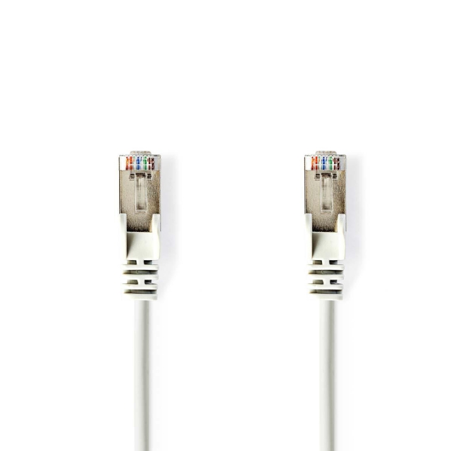 Nedis CAT5e verkkokaapeli | SF/UTP | RJ45 uros | RJ45 uros | 1.00 m | Pyöreä | PVC | Valkoinen | Kirjekuori