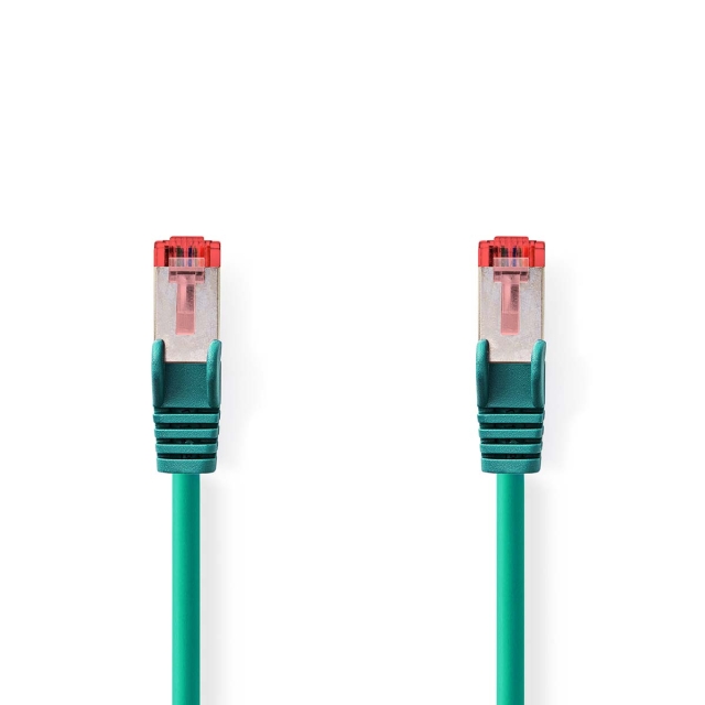 Nedis CAT6 Verkkokaapeli | RJ45 uros | RJ45 uros | S/FTP | 3.00 m | Pyöreä | LSZH | Vihreä | Kirjekuori