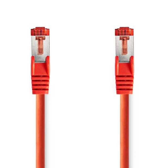 Nedis CAT6 Verkkokaapeli | RJ45 uros | RJ45 uros | S/FTP | 3.00 m | Pyöreä | LSZH | Punainen | Kirjekuori
