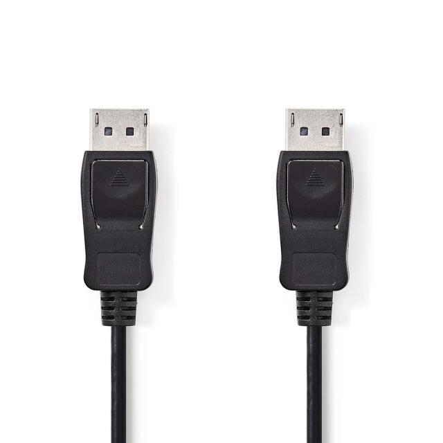 Nedis DisplayPort kaapeli | DisplayPort uros | DisplayPort uros | 4K@60Hz | Kullattu | 3.00 m | Pyöreä | PVC | Musta | Laatikko