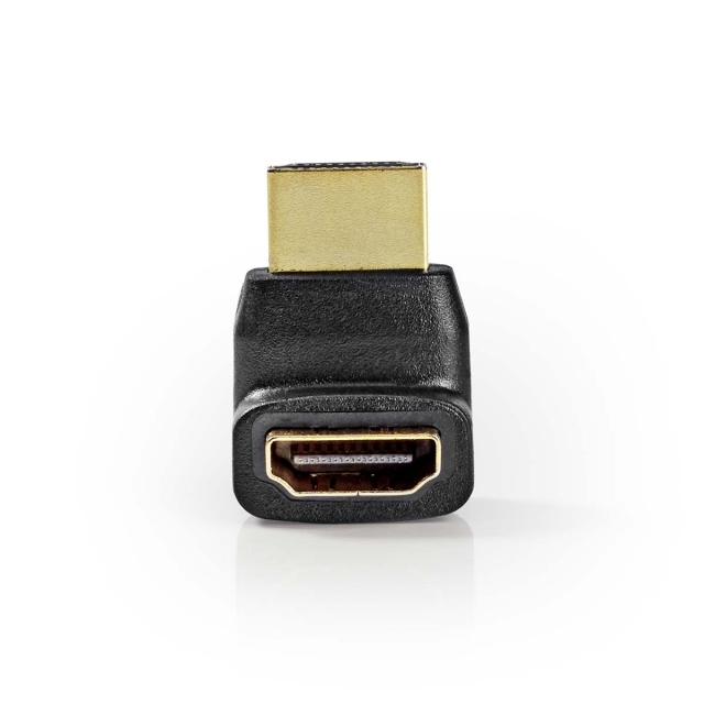 Nedis HDMI™ -sovitin | HDMI™ liitin | HDMI™ Ulostulo | Kullattu | Kulma, 270 ° | ABS-Muovi | Musta | 1 kpl | Laatikko