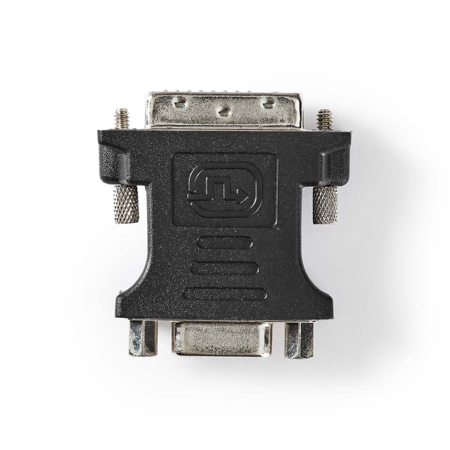 Nedis DVI-sovitin | DVI-I 24+5-Pin Uros | VGA Naaras | Niklattu | Suora | PVC | Musta | Laatikko