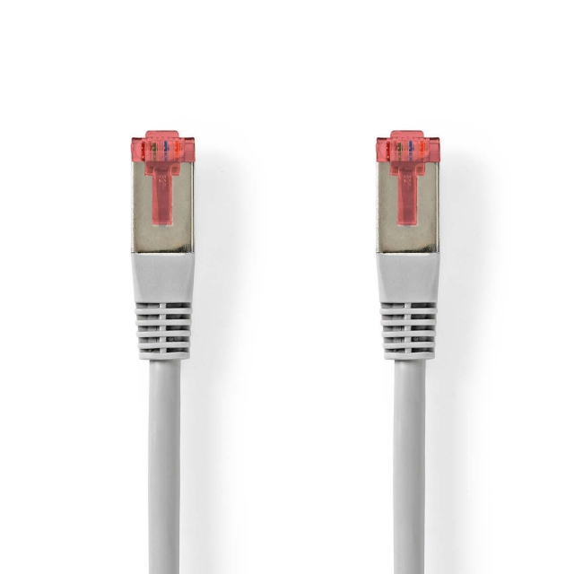 Cat 6 kaapeli | RJ45 uros | RJ45 uros | S/FTP | 30.0 m | Pyöreä | PVC | Harmaa | Panta