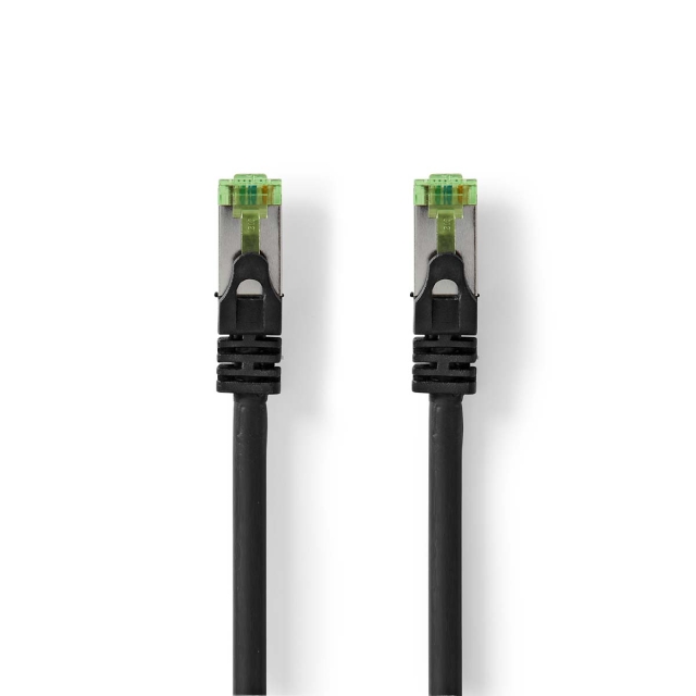 Nedis CAT7 verkkokaapeli | S/FTP | RJ45 uros | RJ45 uros | 10.0 m | Snagless | Pyöreä | LSZH | Musta | Kirjekuori