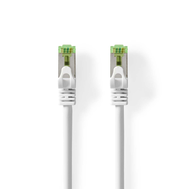 Nedis CAT7 verkkokaapeli | S/FTP | RJ45 uros | RJ45 uros | 2.00 m | Snagless | Pyöreä | LSZH | Valkoinen | Laatikko