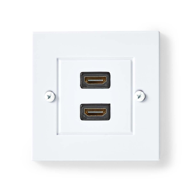 Nedis HDMI™ Seinärasia | 2x HDMI™ Female | 4K@60Hz | HDMI™ Ulostulo | Musta | 18 Gbps | Kullattu | Kirjekuori