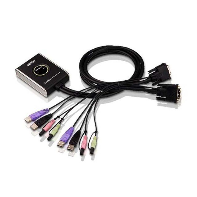 2-Väylä KVM Switch Musta