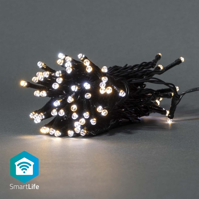 Nedis SmartLife Jouluvalot | Nauha | Wi-Fi | Lämpimästä kylmään valkoiseen | 50 LED