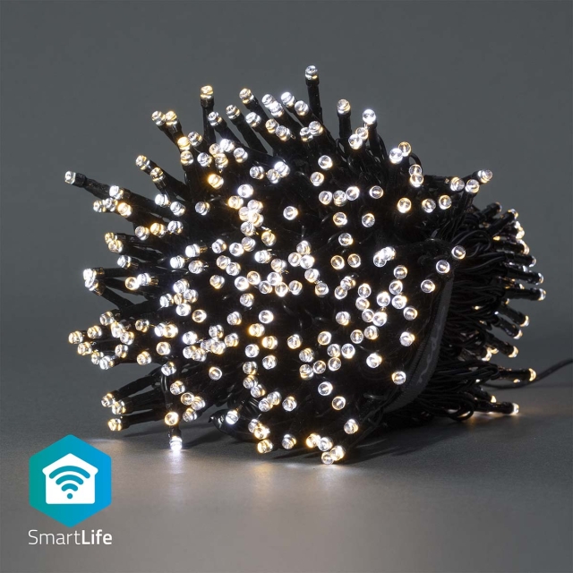 Nedis SmartLife Jouluvalot | Nauha | Wi-Fi | Lämpimästä kylmään valkoiseen | 400 LED